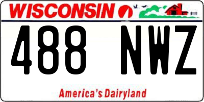 WI license plate 488NWZ