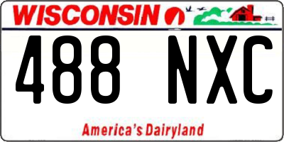 WI license plate 488NXC