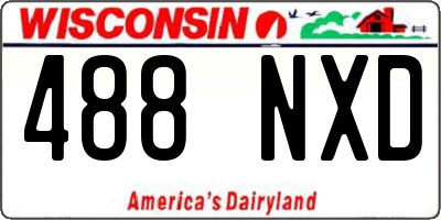 WI license plate 488NXD
