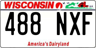 WI license plate 488NXF