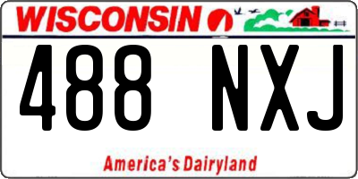 WI license plate 488NXJ