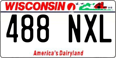 WI license plate 488NXL