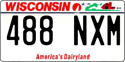 WI license plate 488NXM