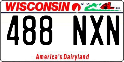 WI license plate 488NXN