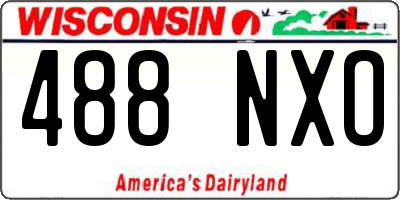 WI license plate 488NXO