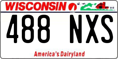 WI license plate 488NXS