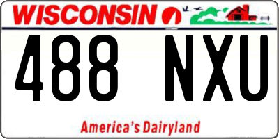 WI license plate 488NXU