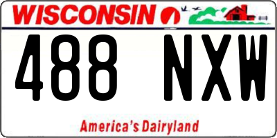 WI license plate 488NXW
