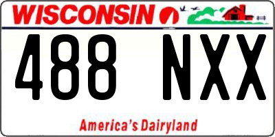 WI license plate 488NXX