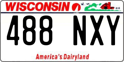 WI license plate 488NXY