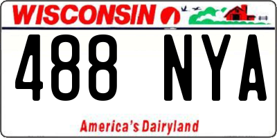 WI license plate 488NYA