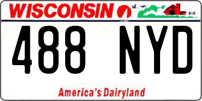 WI license plate 488NYD