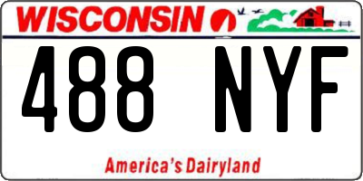 WI license plate 488NYF