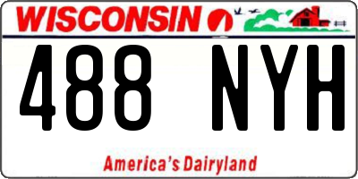 WI license plate 488NYH