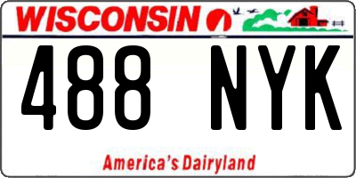 WI license plate 488NYK