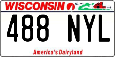 WI license plate 488NYL