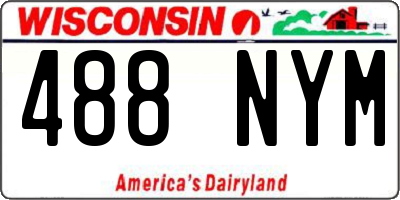 WI license plate 488NYM