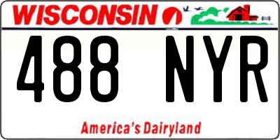 WI license plate 488NYR