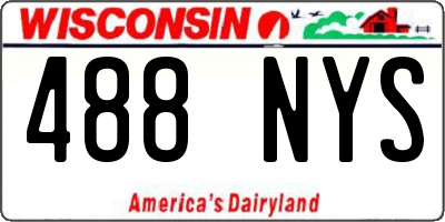 WI license plate 488NYS