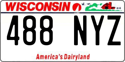 WI license plate 488NYZ