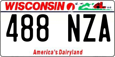 WI license plate 488NZA