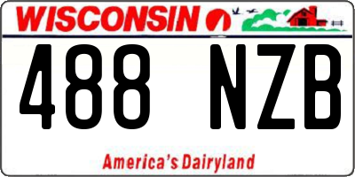 WI license plate 488NZB