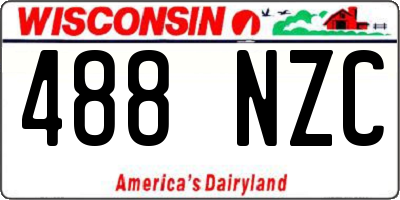 WI license plate 488NZC