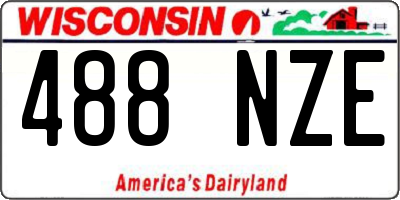WI license plate 488NZE