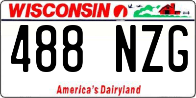 WI license plate 488NZG