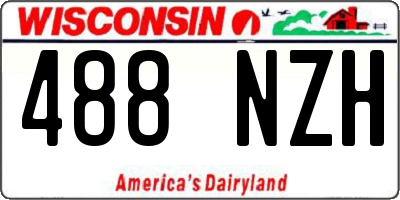 WI license plate 488NZH
