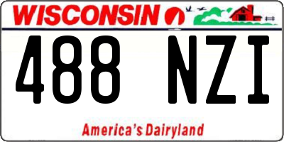 WI license plate 488NZI
