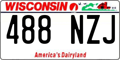 WI license plate 488NZJ
