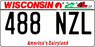 WI license plate 488NZL