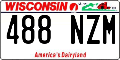 WI license plate 488NZM
