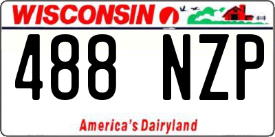 WI license plate 488NZP