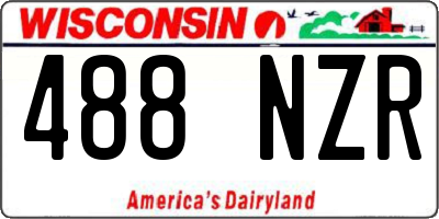 WI license plate 488NZR