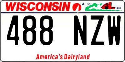 WI license plate 488NZW