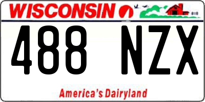 WI license plate 488NZX