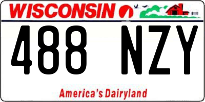 WI license plate 488NZY