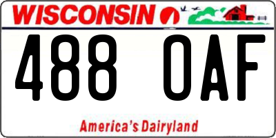 WI license plate 488OAF