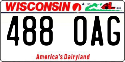 WI license plate 488OAG