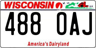 WI license plate 488OAJ