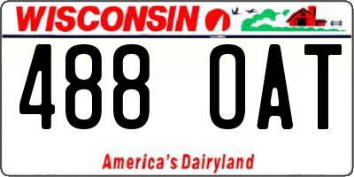 WI license plate 488OAT