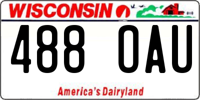 WI license plate 488OAU