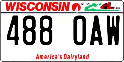 WI license plate 488OAW