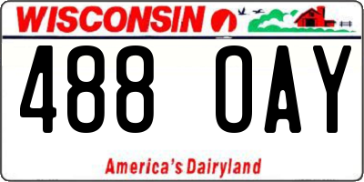 WI license plate 488OAY