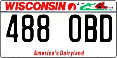 WI license plate 488OBD