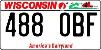 WI license plate 488OBF