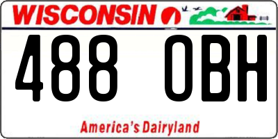WI license plate 488OBH