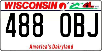 WI license plate 488OBJ